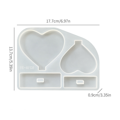 Heart-Shaped Shell Photo Frame Resin Mold