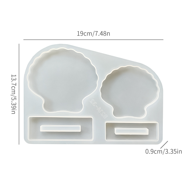 Heart-Shaped Shell Photo Frame Resin Mold