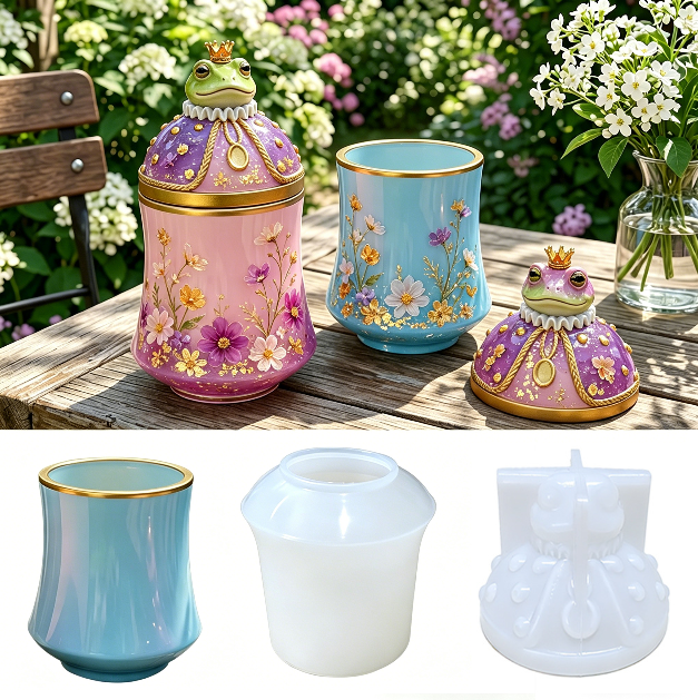 Gorgeous Frog Storage Jar Resin Mold