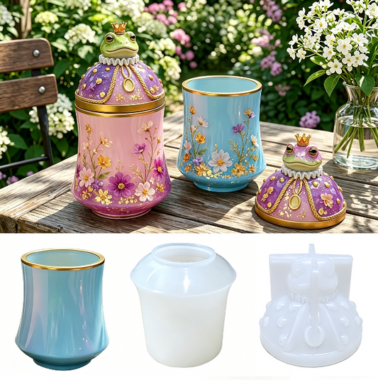 Gorgeous Frog Storage Jar Resin Mold