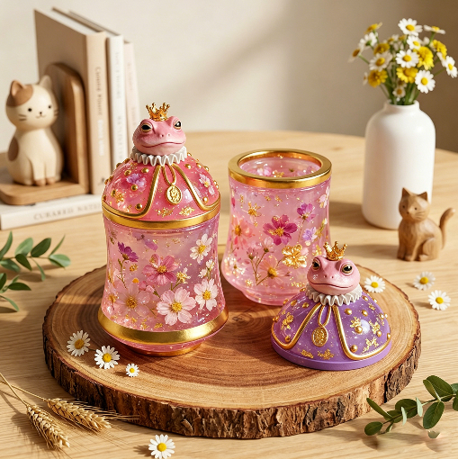 Gorgeous Frog Storage Jar Resin Mold