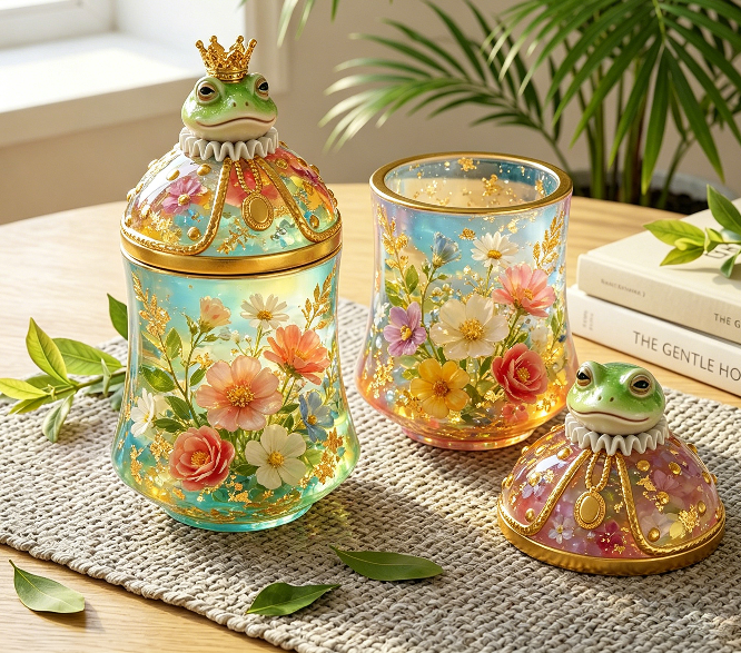Gorgeous Frog Storage Jar Resin Mold