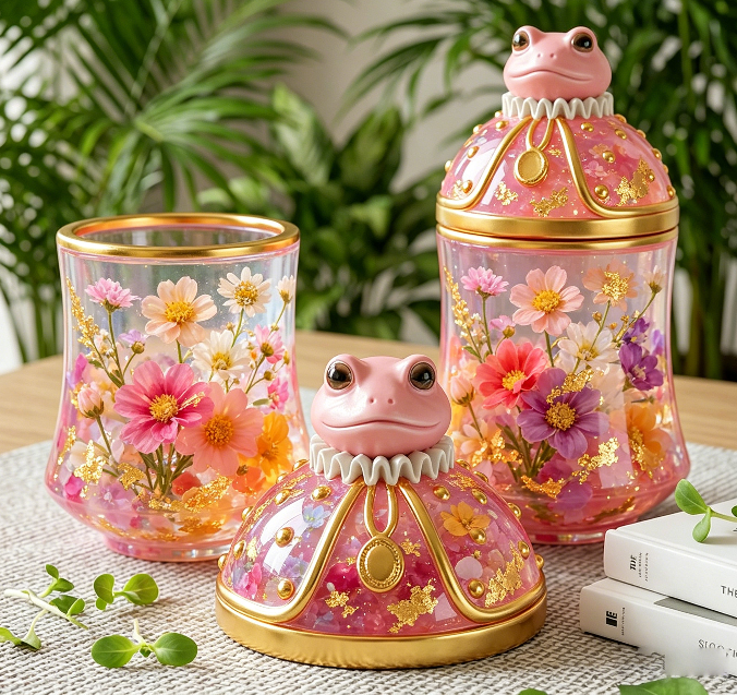 Gorgeous Frog Storage Jar Resin Mold
