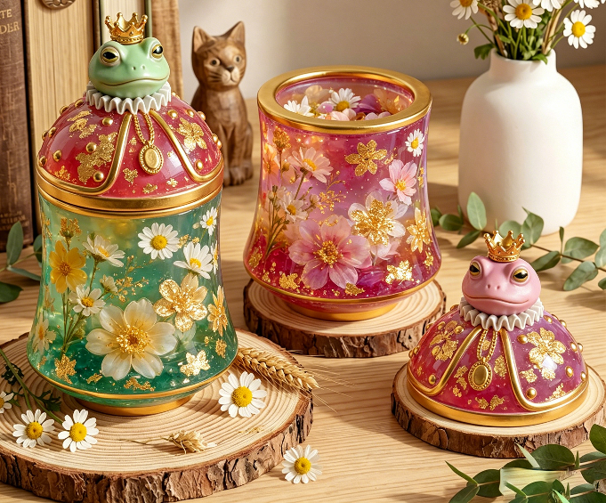 Gorgeous Frog Storage Jar Resin Mold