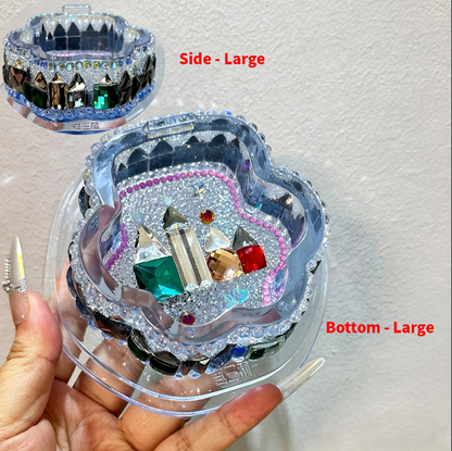 Handmade Diamond Cat Paw Shape Flip-Top Box Storage Resin Mold