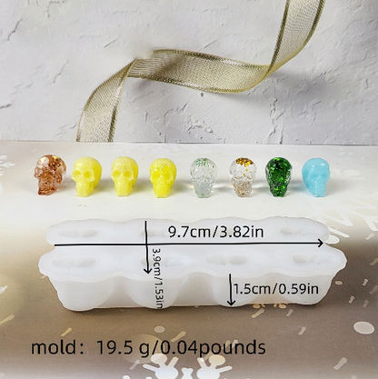 8-in-1 Mini Skeleton Figurine Resin Mold