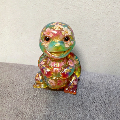 Molde de resina para adorno de tortuga risueña hecho a mano 