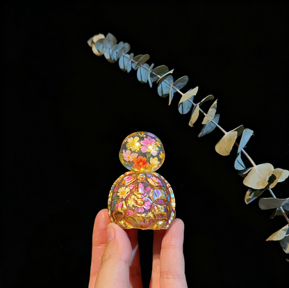 Molde de resina para adorno de tortuga risueña hecho a mano 