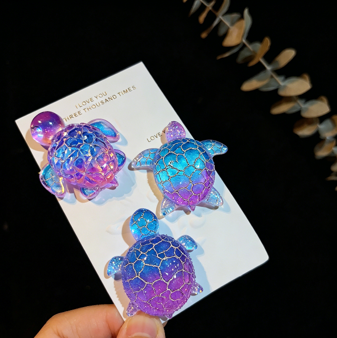 Handmade 3pcs Diamond Turtle Resin Mold