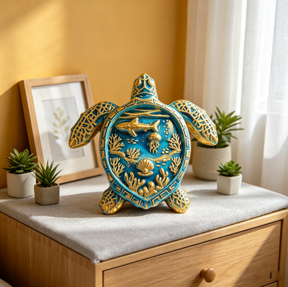Marine-themed Turtle Ornament Resin Mold