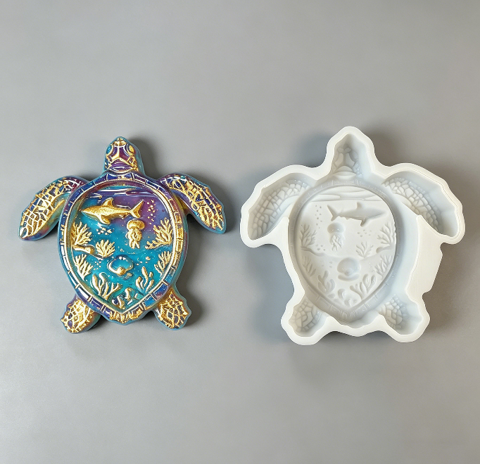 Marine-themed Turtle Ornament Resin Mold