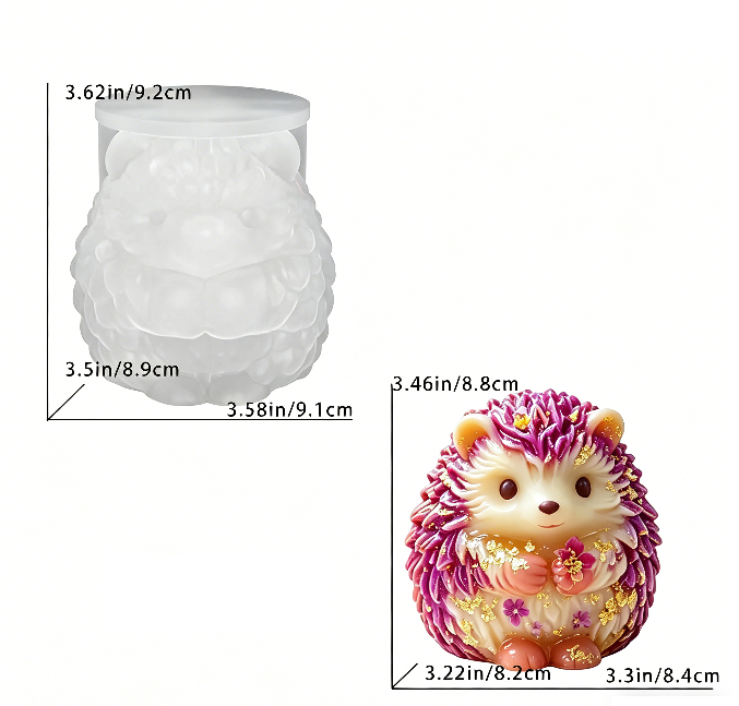 Cute Hedgehog Ornament Resin Mold