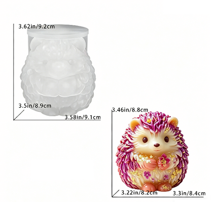 Cute Hedgehog Ornament Resin Mold