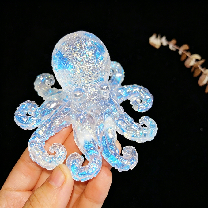Handmade Diamond Octopus Ornament Resin Mold