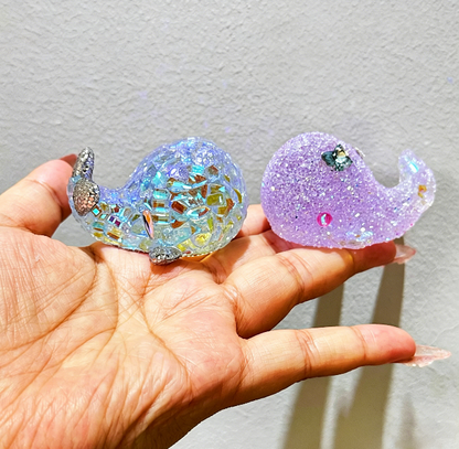 Handmade Diamond Whale Ornament Resin Mold