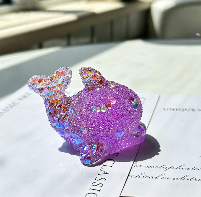 Handmade Diamond Whale Ornament Resin Mold