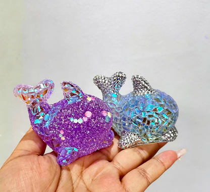 Handmade Diamond Whale Ornament Resin Mold