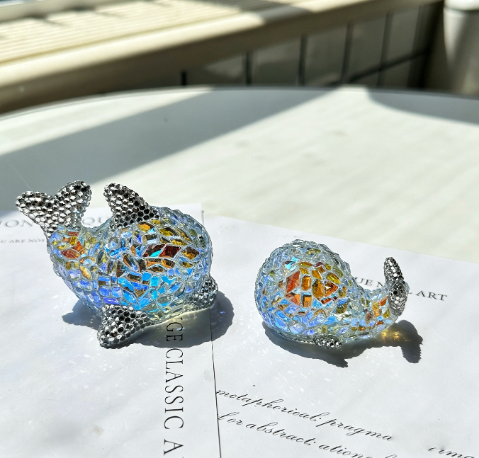 Handmade Diamond Whale Ornament Resin Mold