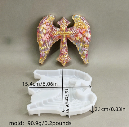Winged Cross Ornamen Resin Mold