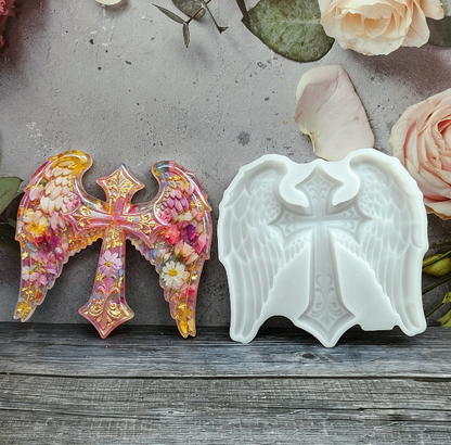 Winged Cross Ornamen Resin Mold