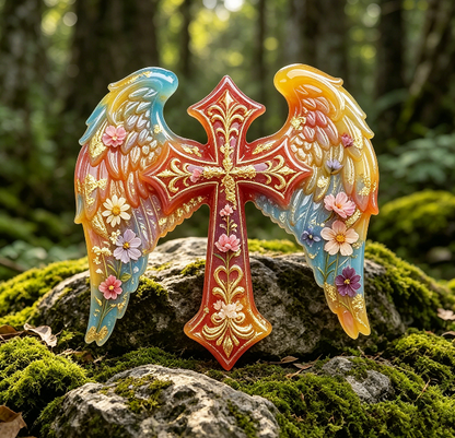 Winged Cross Ornamen Resin Mold
