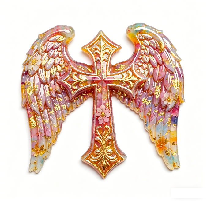 Winged Cross Ornamen Resin Mold