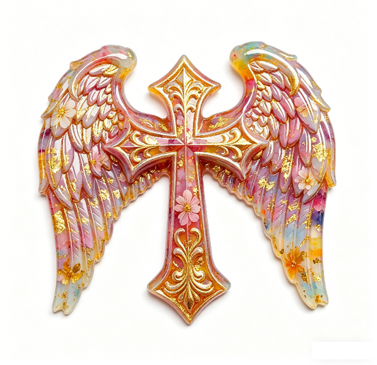 Winged Cross Ornamen Resin Mold