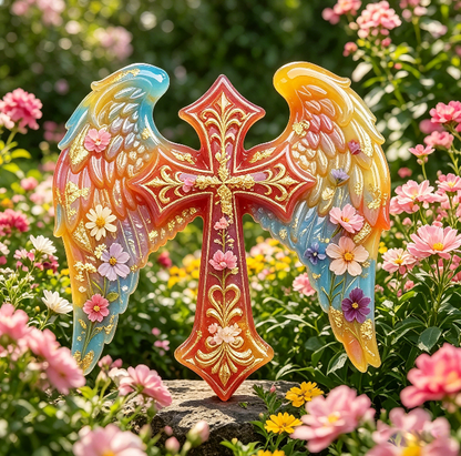 Winged Cross Ornamen Resin Mold