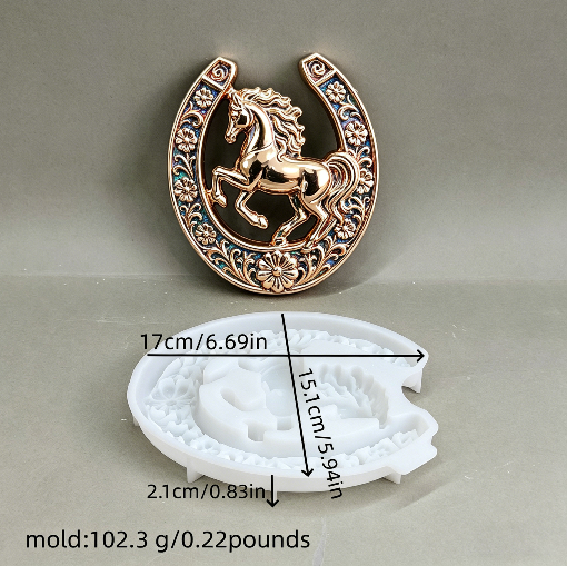 Lucky Horse Shoe Decorative Resin Mold