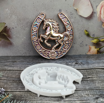 Lucky Horse Shoe Decorative Resin Mold