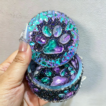 Handmade Memorial Paw Storage Jar Resin Mold