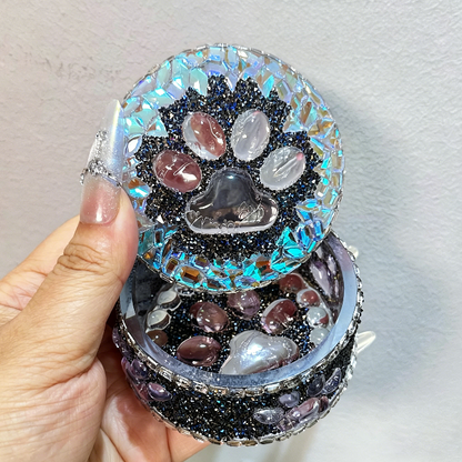Handmade Memorial Paw Storage Jar Resin Mold