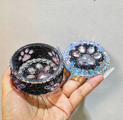 Handmade Memorial Paw Storage Jar Resin Mold