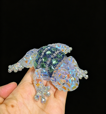 Handmade Diamond Frog Resin Mold【Upgraded Version – Full Body Diamond】