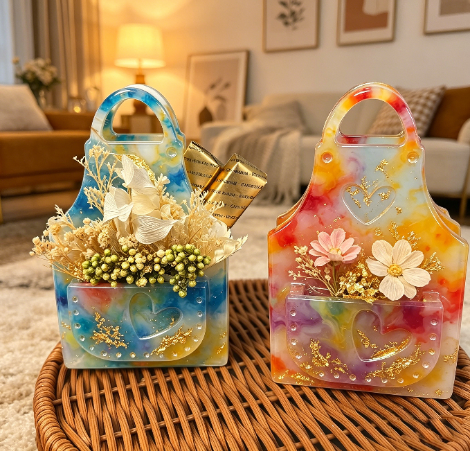 Apron Vase Gift Storage Resin Mold