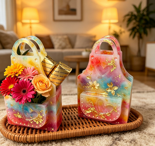 Apron Vase Gift Storage Resin Mold
