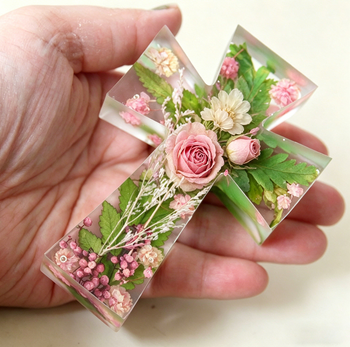 2pcs Cross Pendant Ornament Resin Mold