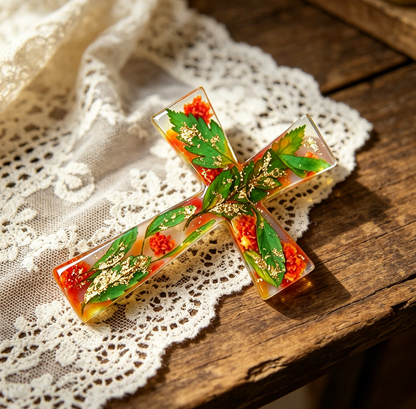 2pcs Cross Pendant Ornament Resin Mold