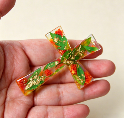 2pcs Cross Pendant Ornament Resin Mold