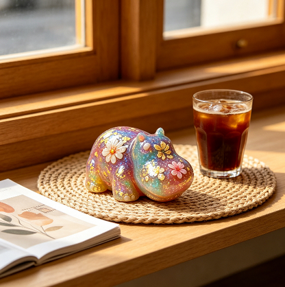 Cute Mini 8-in-1 Hippo Figurine Resin Mold