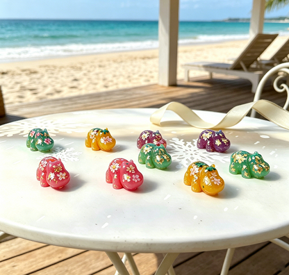 Cute Mini 8-in-1 Hippo Figurine Resin Mold