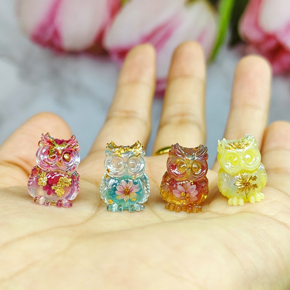Cute Mini 8-in-1 Owl Figurine Resin Mold