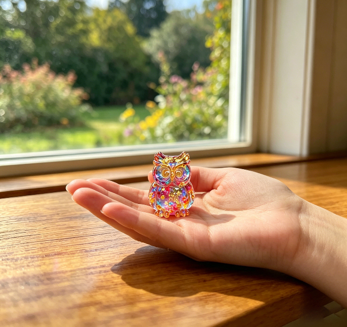Cute Mini 8-in-1 Owl Figurine Resin Mold