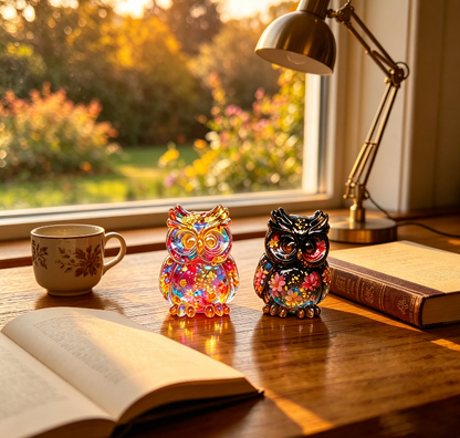 Cute Mini 8-in-1 Owl Figurine Resin Mold