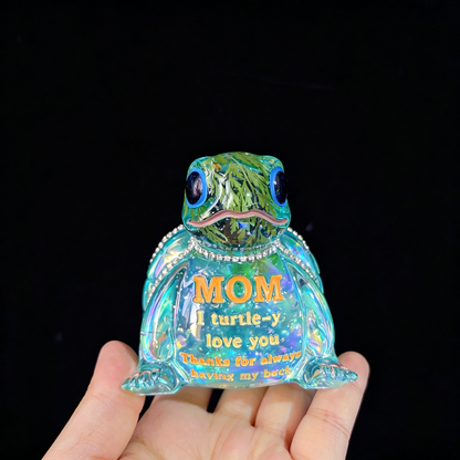 Handmade Cute “MOM” Letter Turtle Ornament Resin Mold