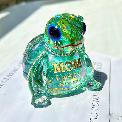 Handmade Cute “MOM” Letter Turtle Ornament Resin Mold