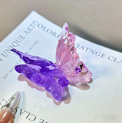Handmade Double-Layer Water Ripple Butterfly Phone Stand Resin Mold