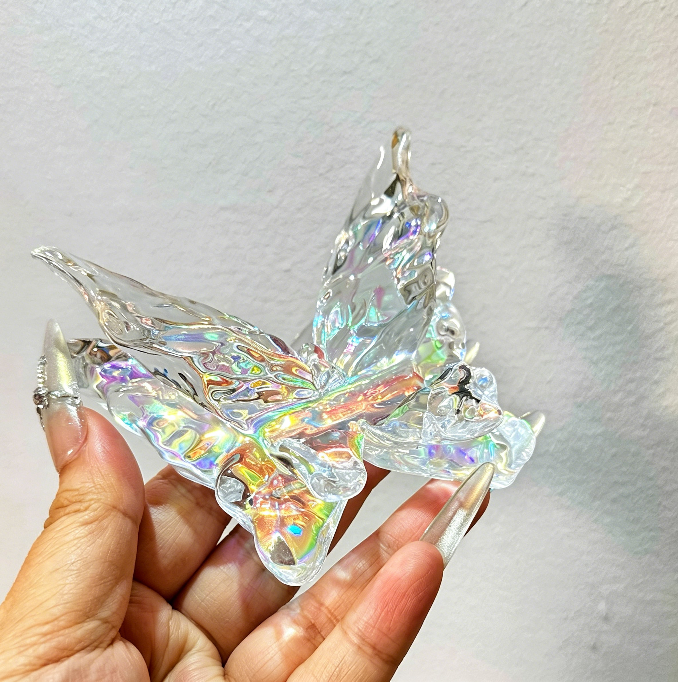 Handmade Double-Layer Water Ripple Butterfly Phone Stand Resin Mold
