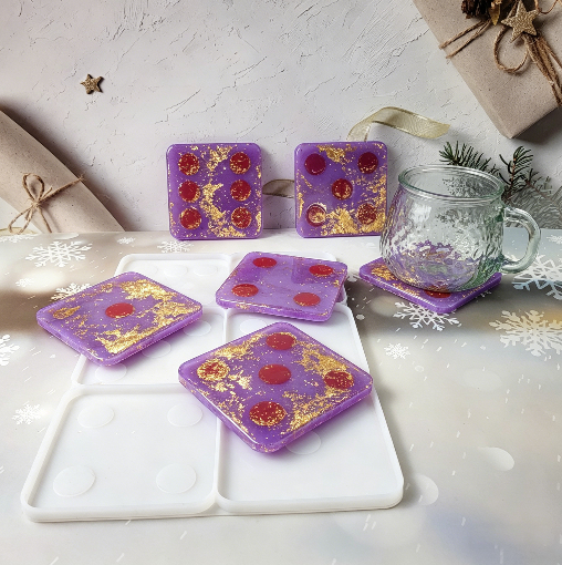 6-in-1 Dice Coaster Resin Mold