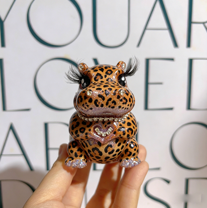 Handmade Heart Gesture Hippo Resin Ornament Mold